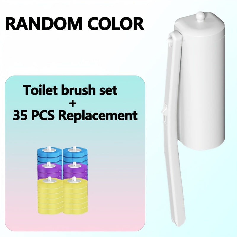 Newly Upgraded Cleaning Brush, Disposable Toilet Brush Cleaning System, Toilet Cleaning Brush with Bracket, Cleaning Kit for Deep Cleaning Including Replaceable Brush Head, Maintenance Toilet and Bathroom Cleaning System Kit