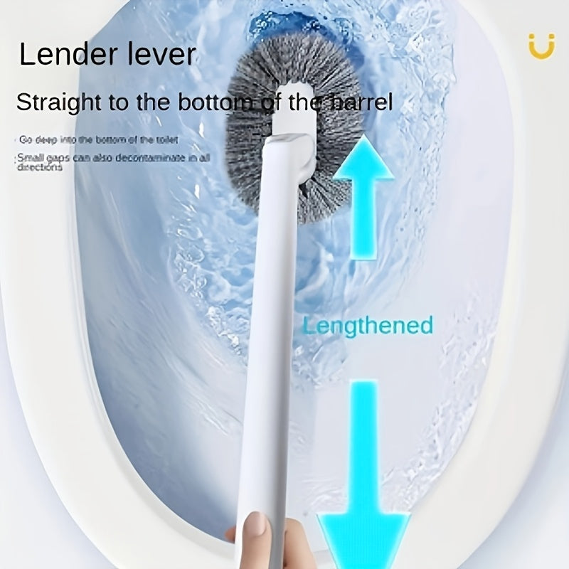 Ergonomically Designed Toilet Brush with a Long Handle And C-Shaped Head - Ideal for Thorough Cleaning, Easy to Carry, Reusable, Does Not Require, Perfect for Bathrooms And Tight Spaces - Effectively Cleans Corners, Hygienic And Compact Design